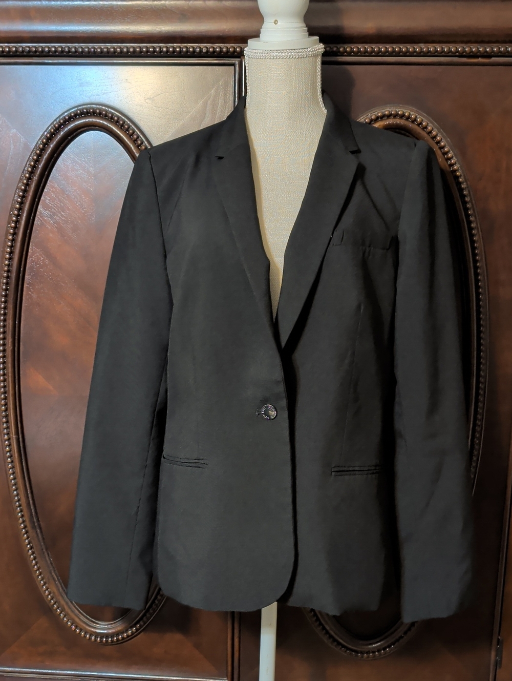 Careercore Calvin Klein Black Single Button Old Money Blazer Ladies Size 14